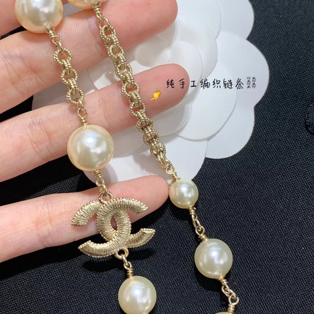 Replica Chanel Double C  Pearl Choker Necklace