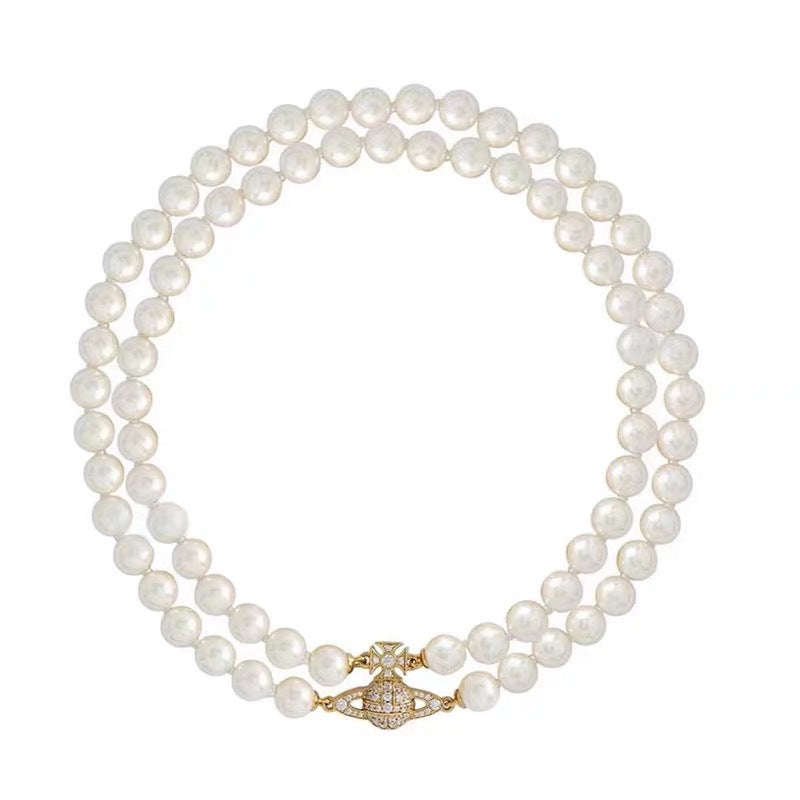 Replica Vivienne Westwood 2 Row Pearl Necklace
