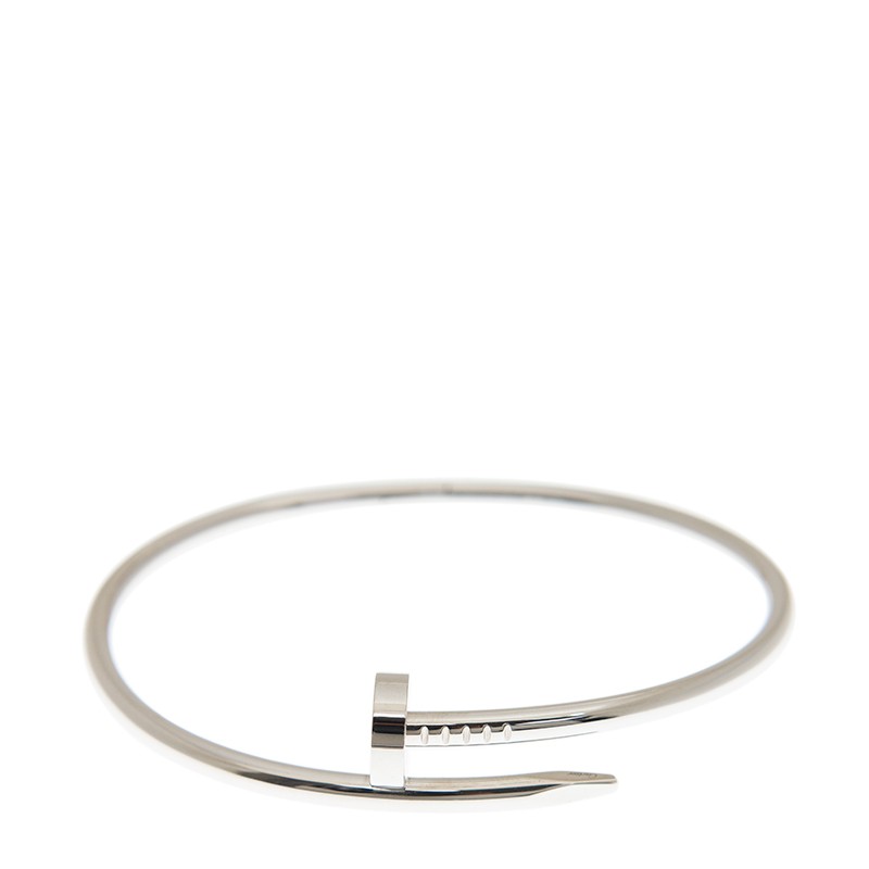Replica NEW CARTIER JUSTE UN CLOU BRACELET B6048318 18kt WHITE GOLD SILVER Super