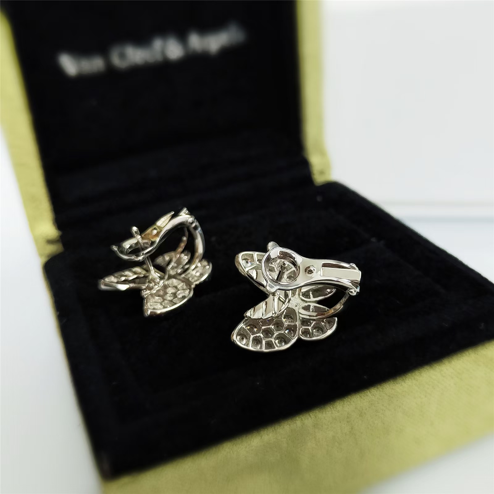 Replica Van Cleef & Arpels Two Butterfly Earrings