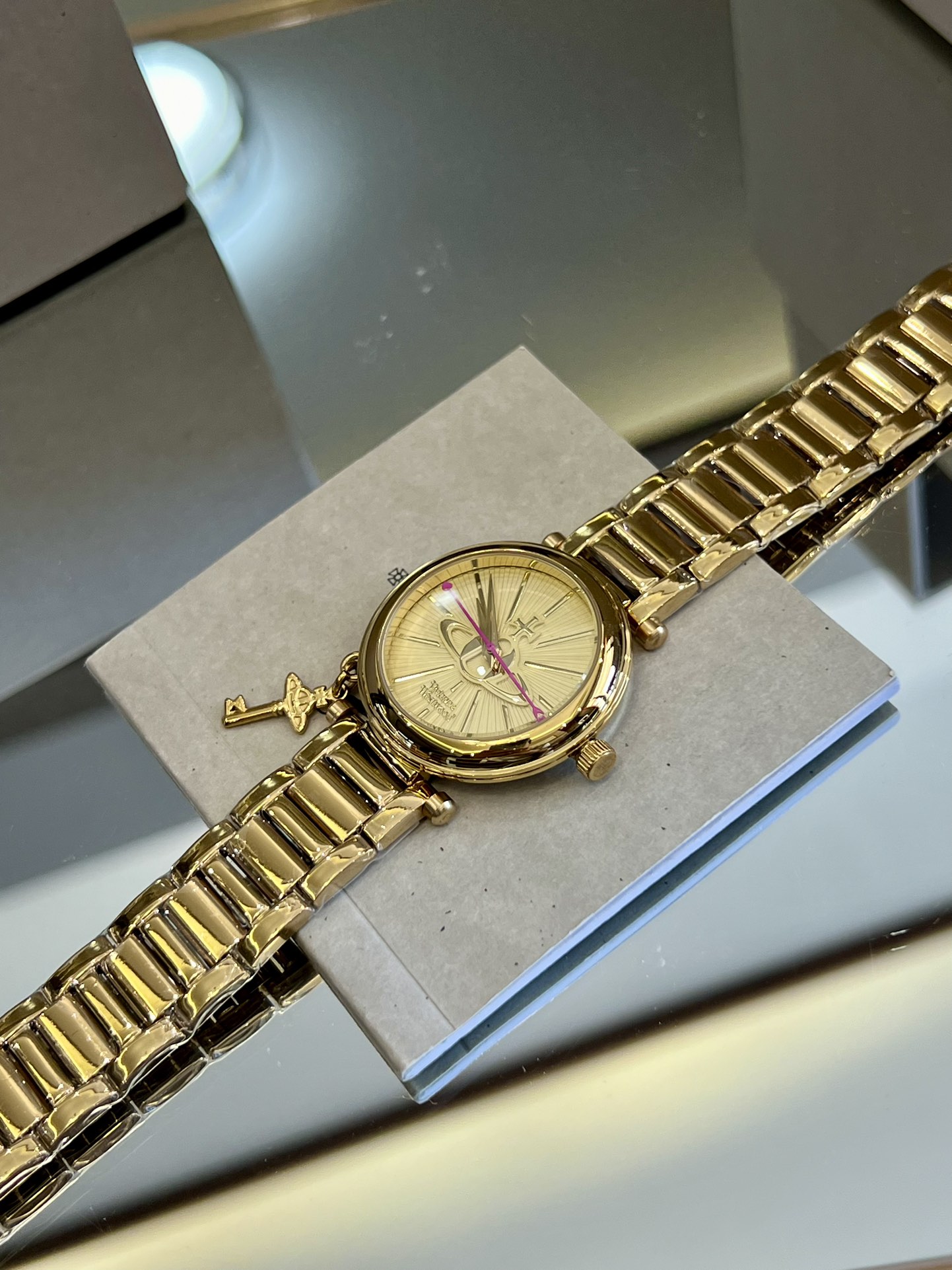 Replica Vivienne Westwood Gold Dial Gold Band Watch - 30MM
