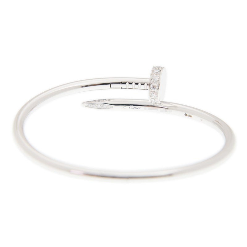 Replica NEW CARTIER JUSTE UN CLOU BRACELET B6048716 18kt WHITE GOLD  SILVER
