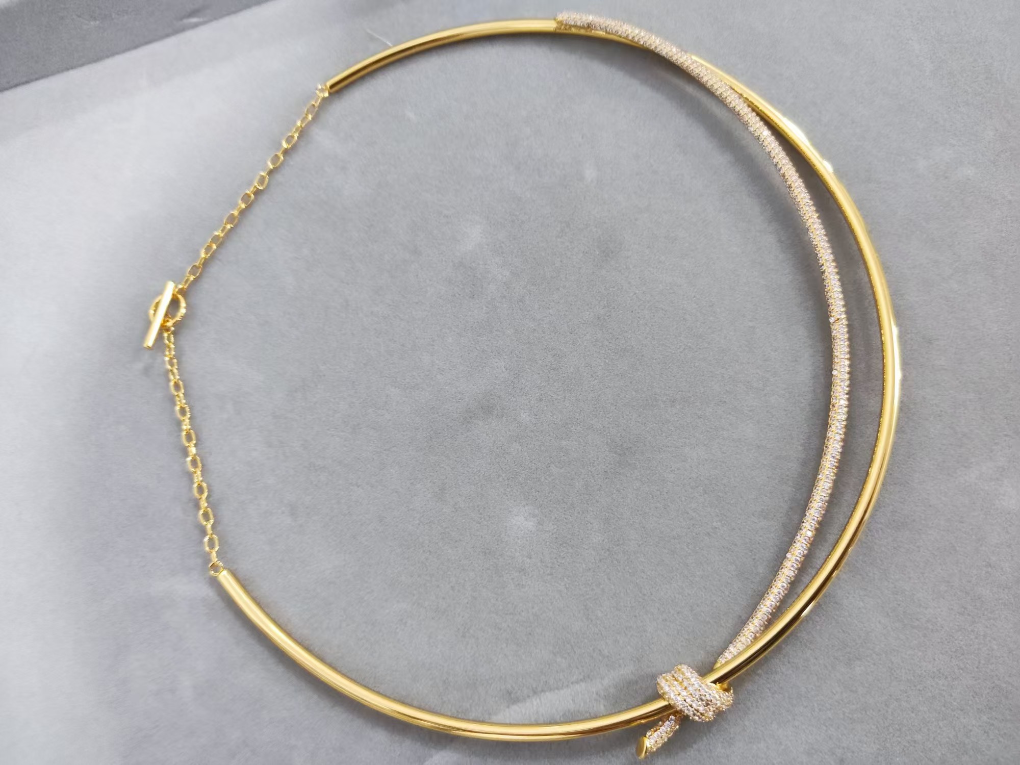 Replica Tiffany Knot Double Row Hinged Necklace