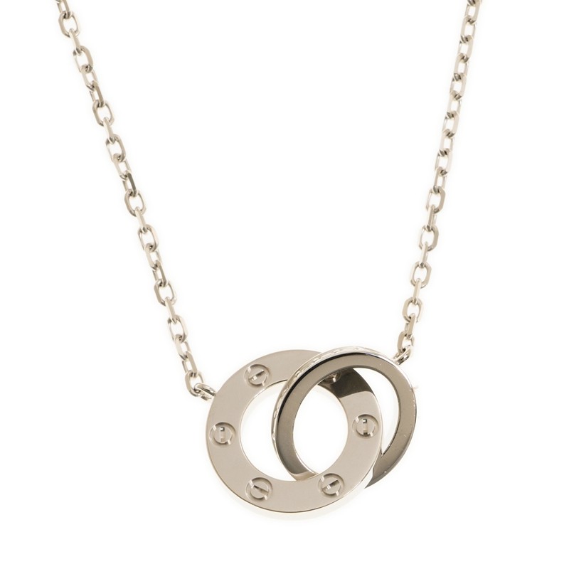 Replica NEW CARTIER LOVE NECKLACE B7216300  SILVER 18kt WHITE GOLD
