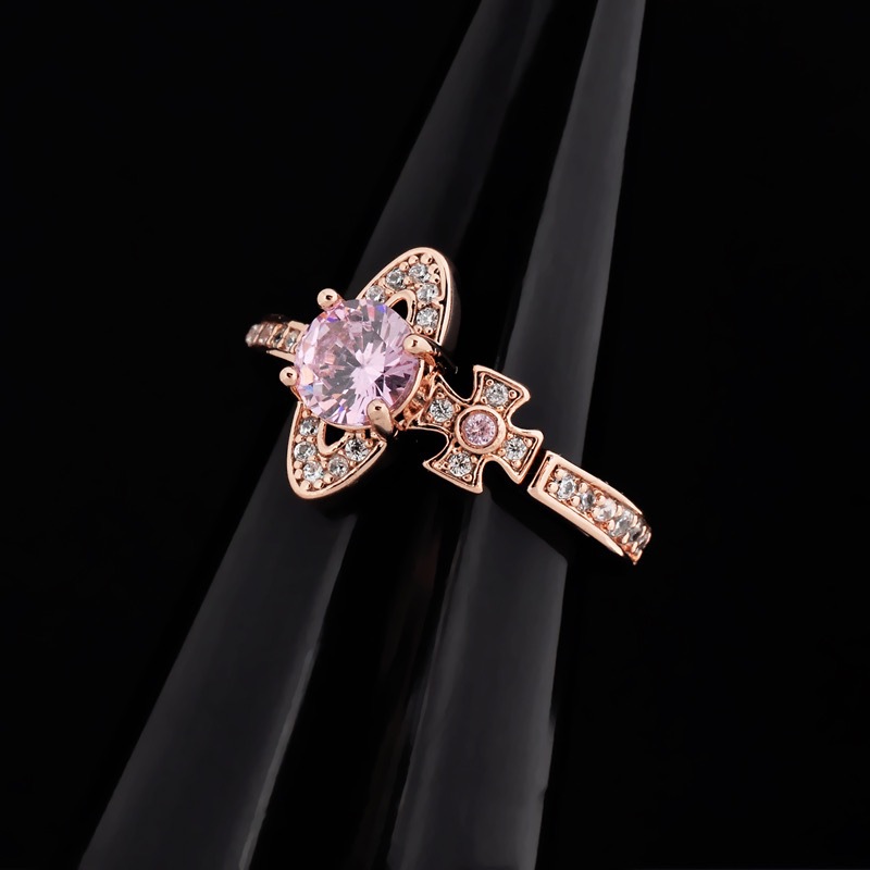 Replica Vivienne Westwood Multi Color Diamond Saturn Ring