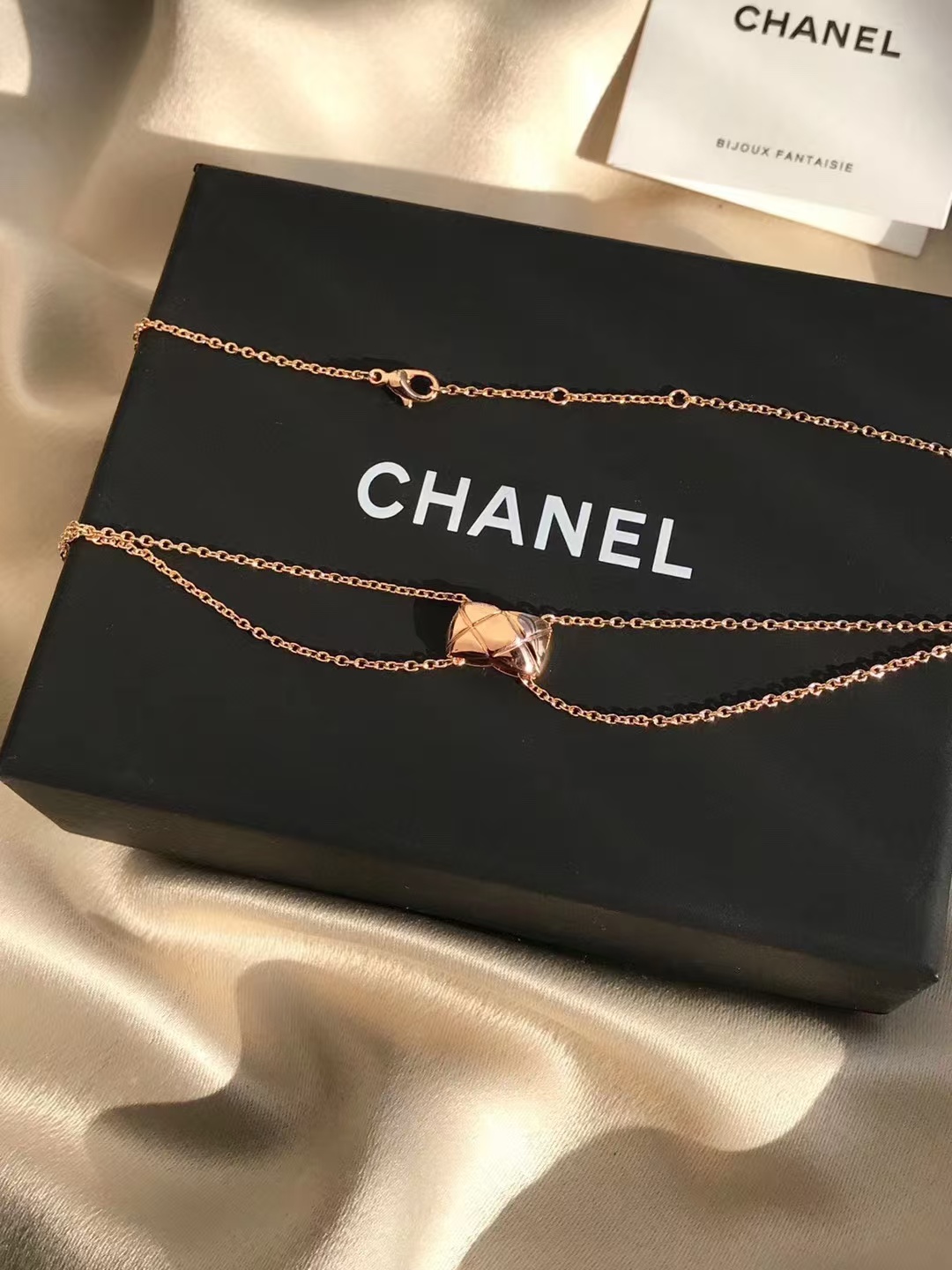 Replica Chanel Coco Crush Rose Gold Necklace