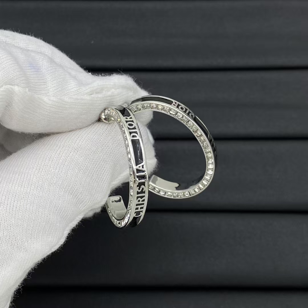 Replica Dior Hoop Enamel Earrings