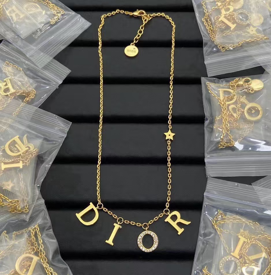 Replica Dior Letter Charms Necklace