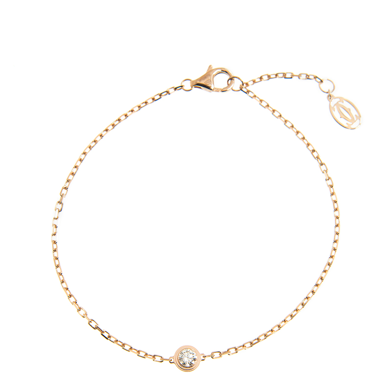 Replica NEW CARTIER DIAMANTS LÉGERS BRACELET B6063017 18kt ROSE GOLD PINK GOLD