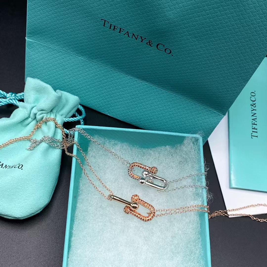 Replica Tiffany Large Double Link Pendant Necklace