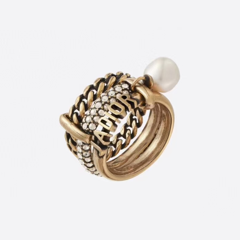 Replica JADIOR 3 Layers Pearl Dangle Ring