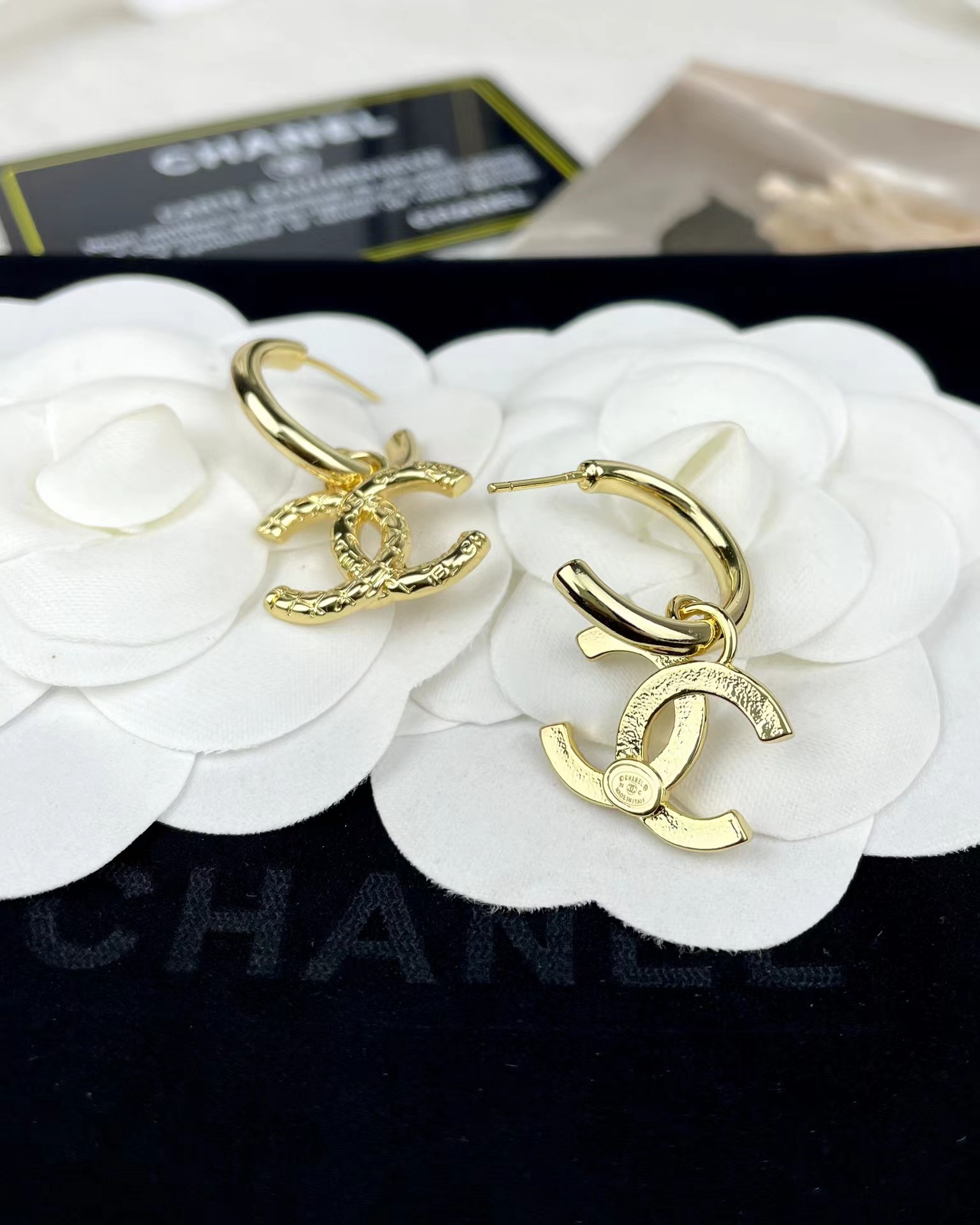 Replica Chanel Golden Double C Earrings
