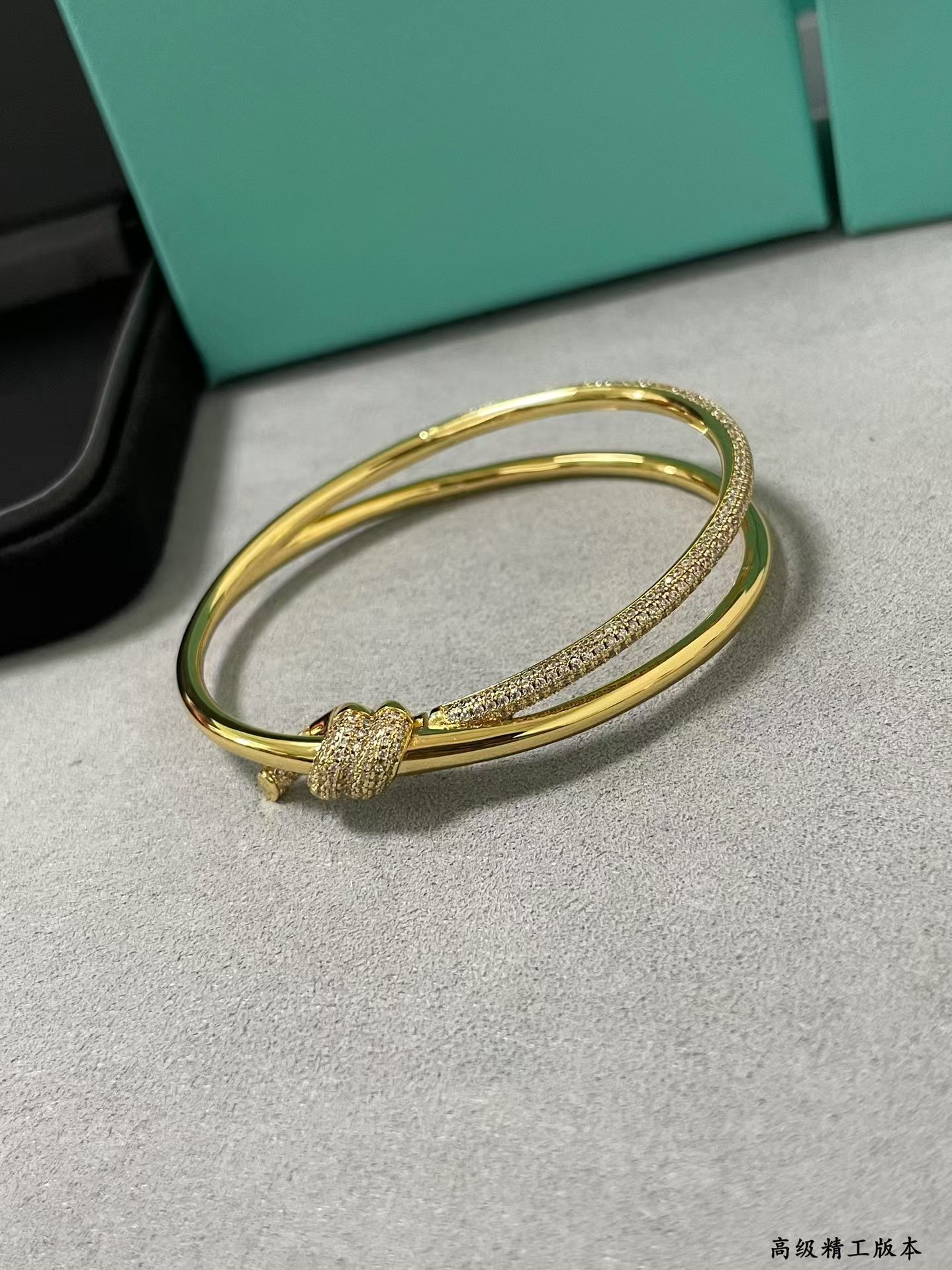 Replica Tiffany Knot Double Row Hinged Bangle