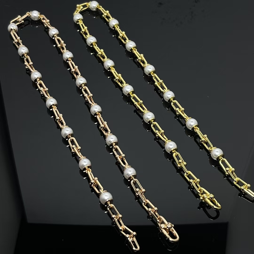 Replica Tiffany HardWear Link Pearl Necklace