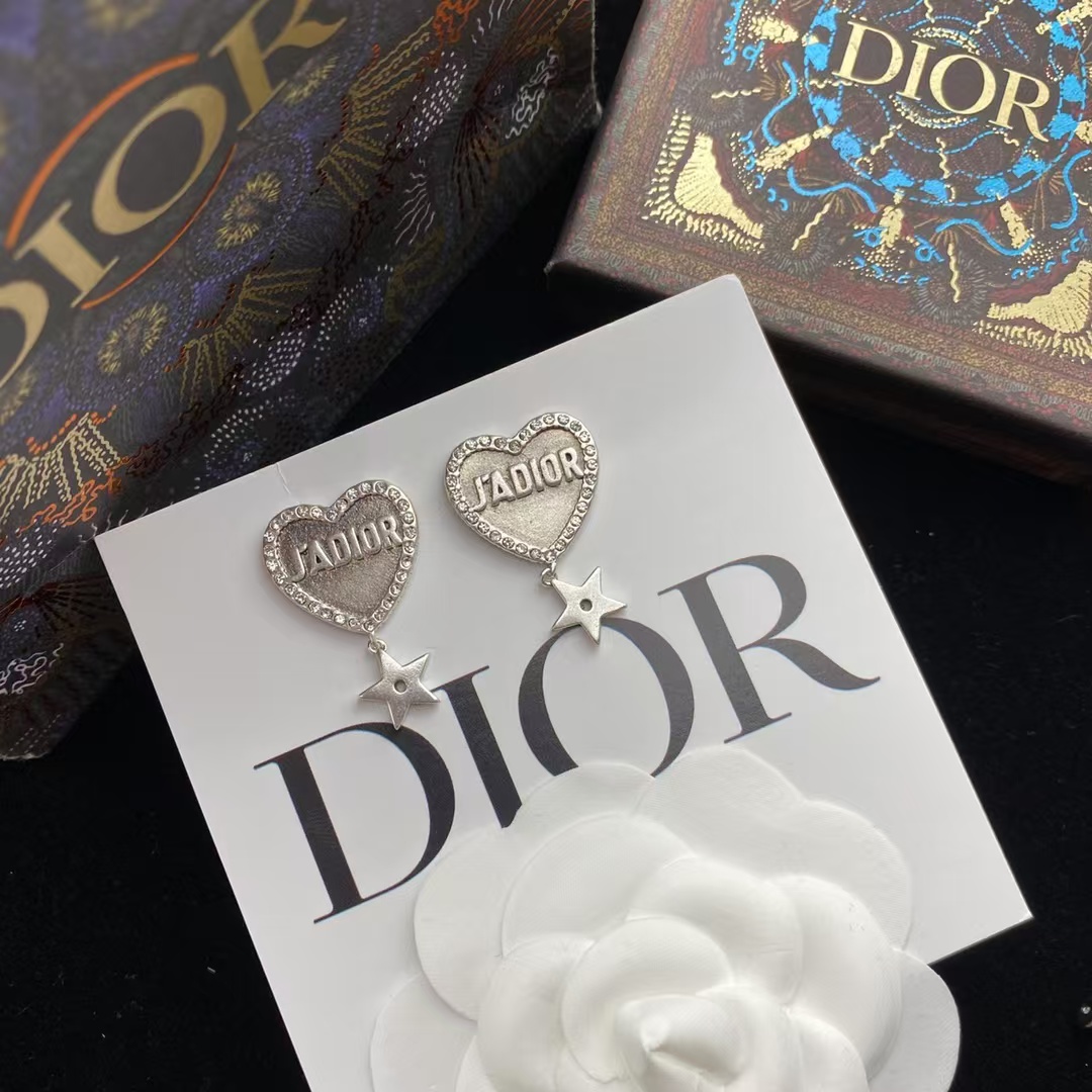 Replica Dior JADIOR Heart with Star Drop Earrings