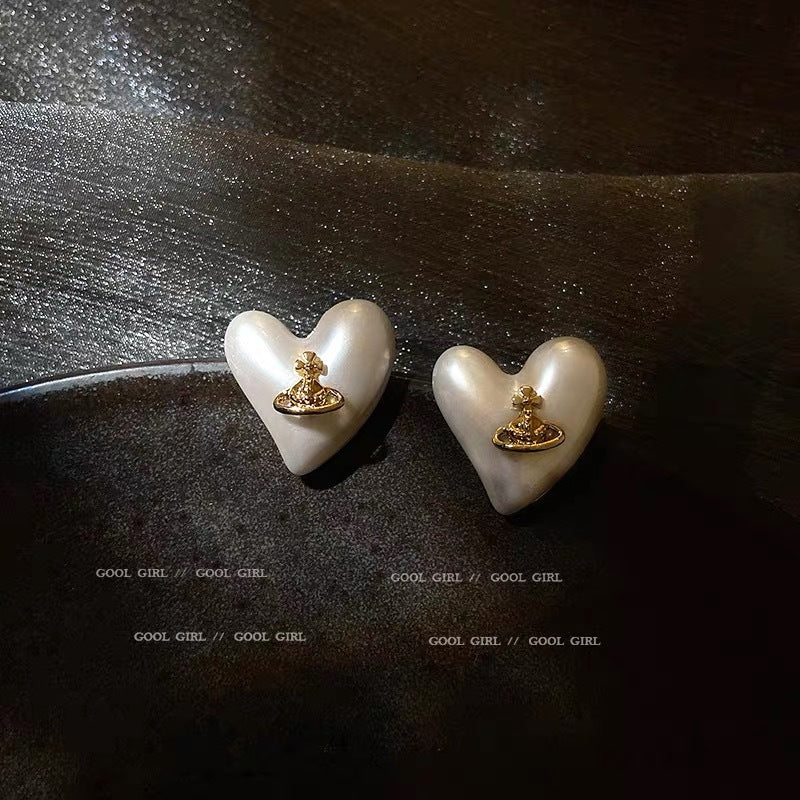 Replica Vivienne Westwood Heart Saturn Earrings
