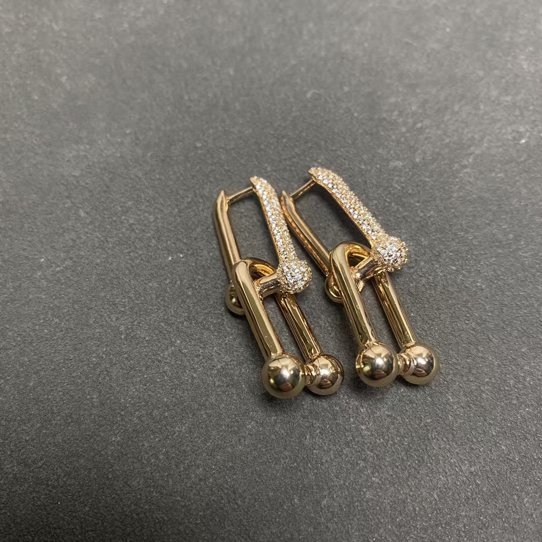 Replica Tiffany HardWear Link Earrings (with diamonds)