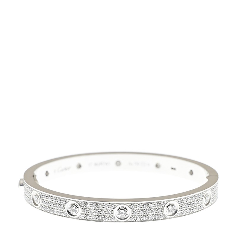 Replica NEW CARTIER LOVE BRACELET N6033602 18kt WHITE GOLD & DIAMONDS  SILVER