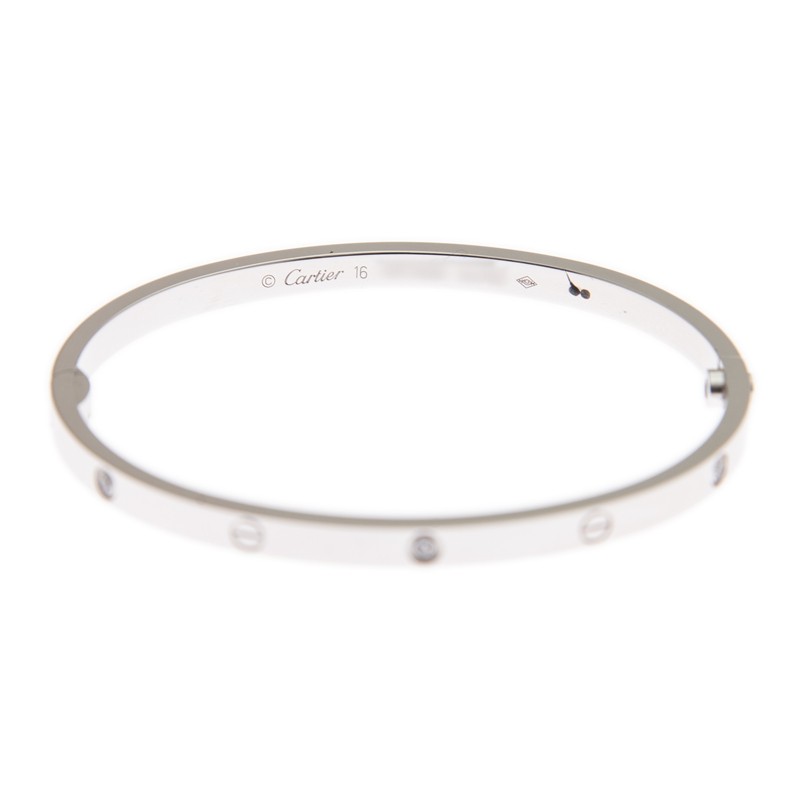 Replica NEW CARTIER LOVE BRACELET B6047717 18kt WHITE GOLD  SILVER