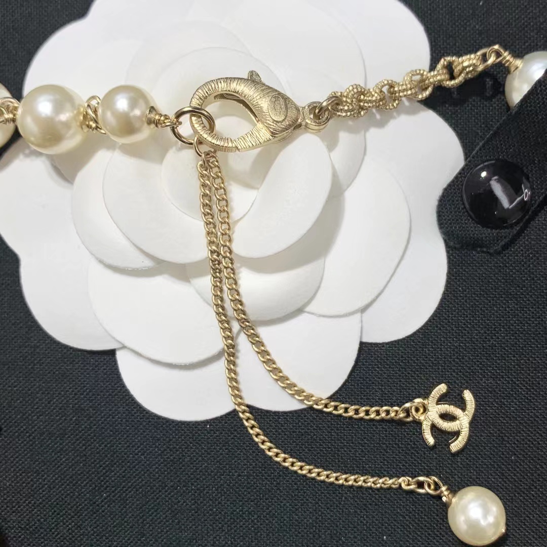 Replica Chanel Double C  Pearl Choker Necklace