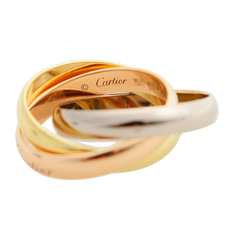 Replica NEW CARTIER TRINITY RING B4052758 18kt ROSE GOLD & WHITE GOLD & YELLOW GOLD GOLD/SLIVER