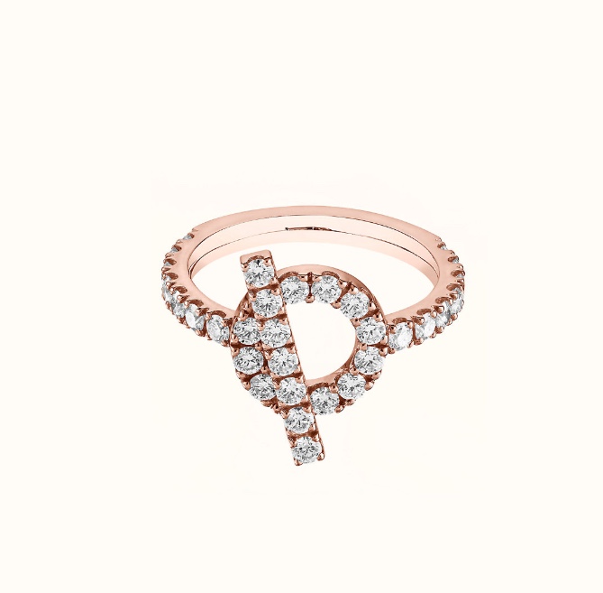 Replica Hermes Diamond Paved Q Ring
