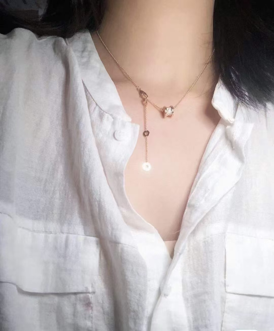 Replica Bvlgari B.zero1 Necklace - Full Diamond