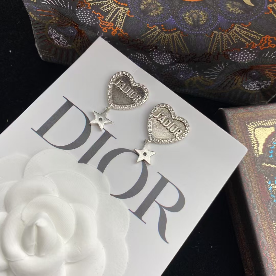 Replica Dior JADIOR Heart with Star Drop Earrings