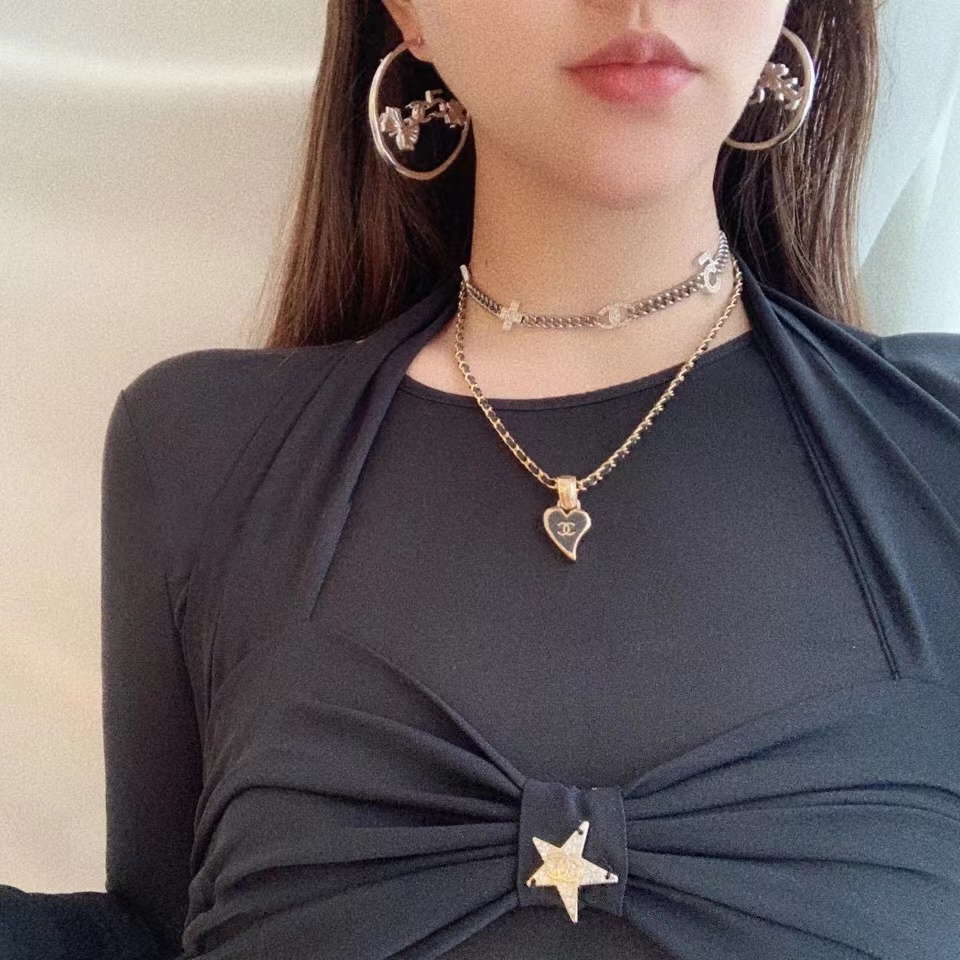 Replica Chanel Black Cuban Chain Choker Necklace