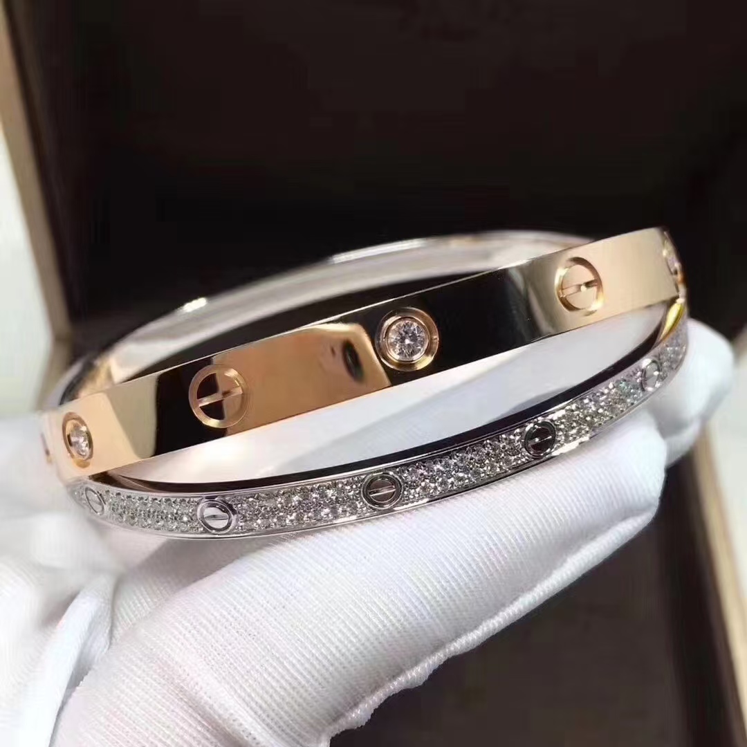 Replica Cartier Cross Mixed Metal Color LOVE Bracelet