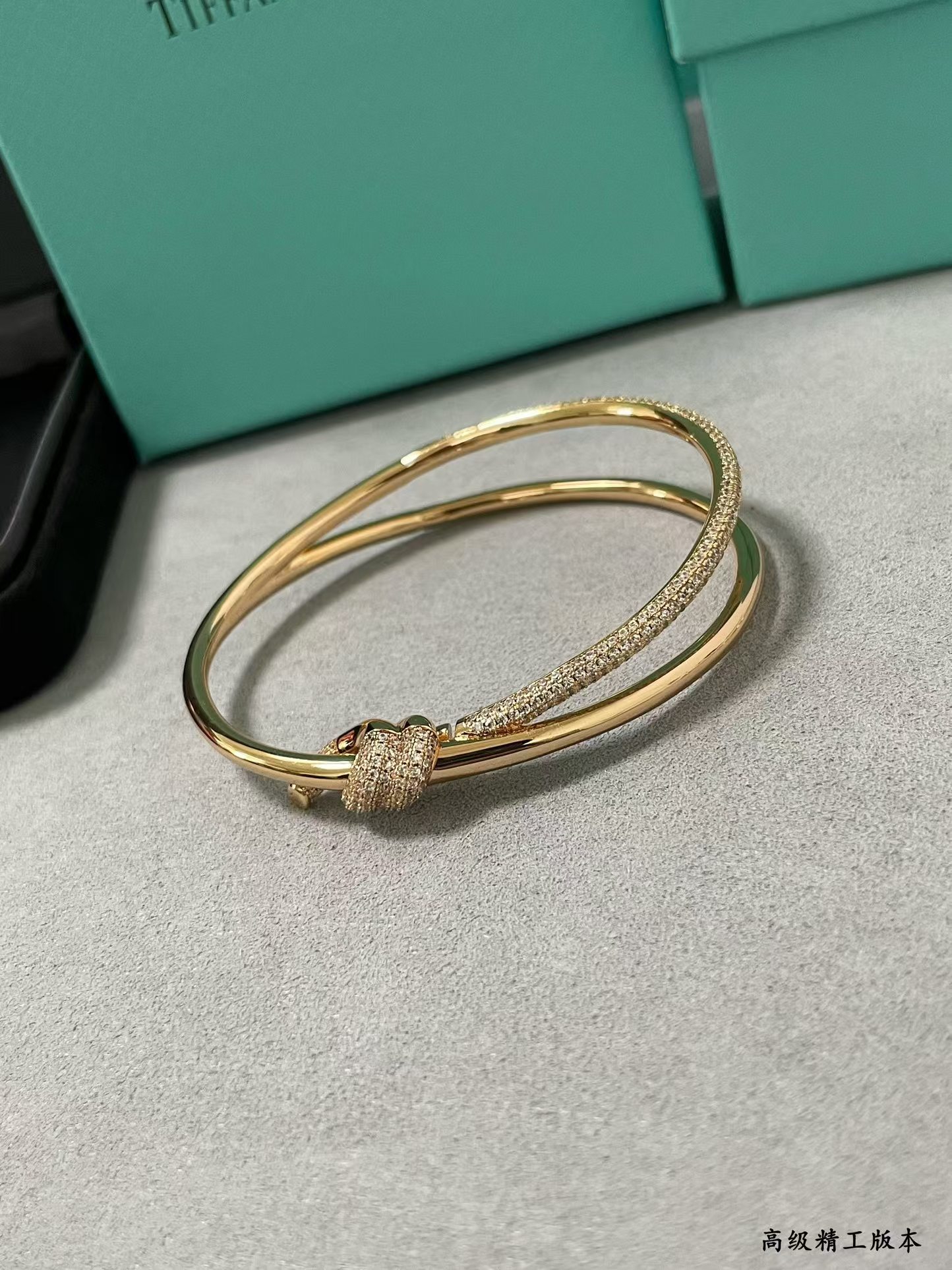 Replica Tiffany Knot Double Row Hinged Bangle