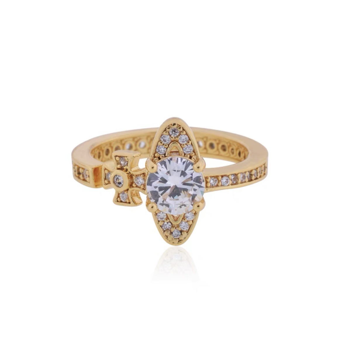 Replica Vivienne Westwood Multi Color Diamond Saturn Ring