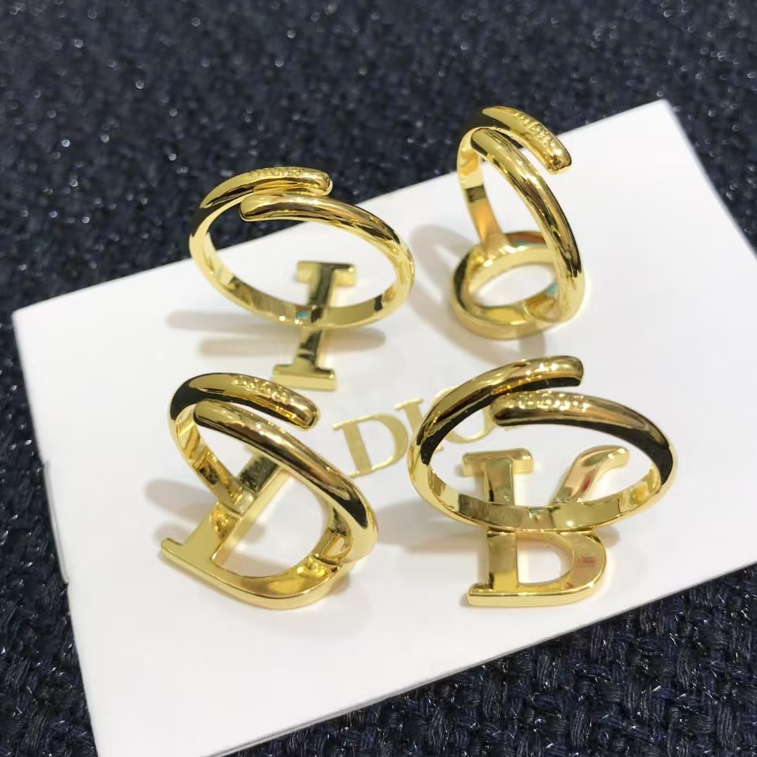Replica Dior Separate Letters Rings - 4 Pieces