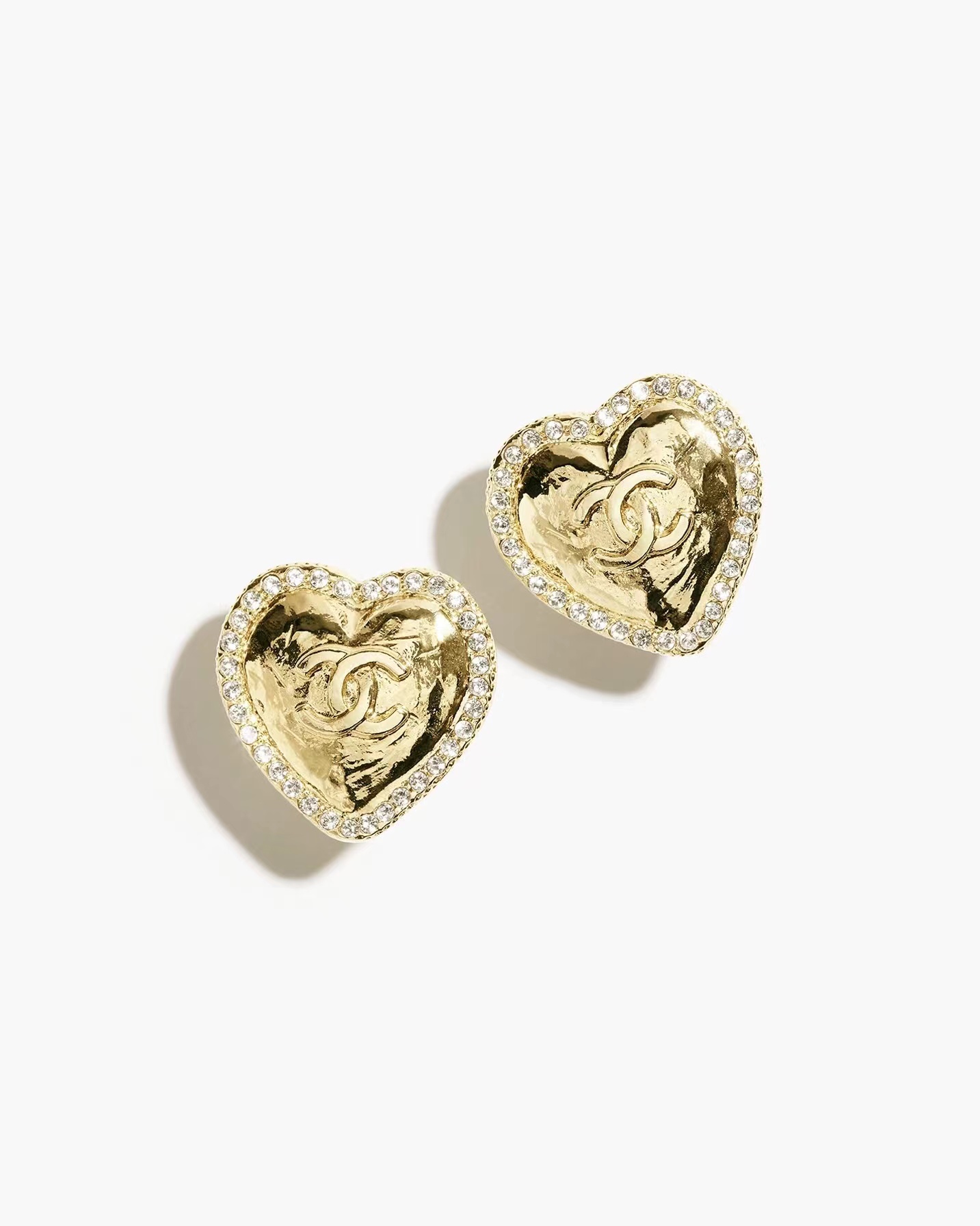Replica Chanel Gold Love Heart Stud Earring