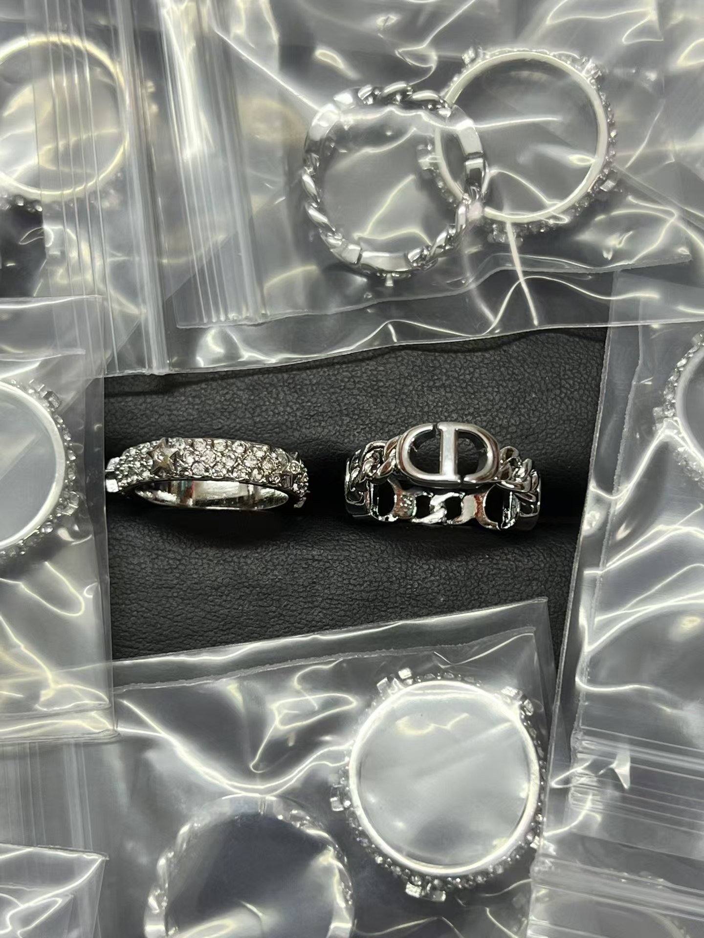 Replica Dior CD Star Stacking Rings - 2 Pieces