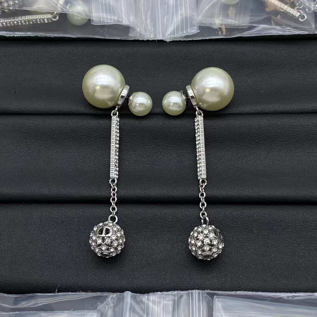 Replica Dior Pearl Earrings Long Drop CD