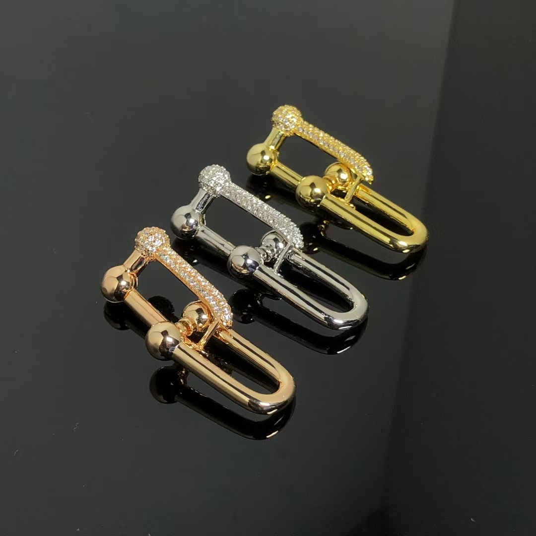 Replica Tiffany HardWear Link Earrings (with diamonds)