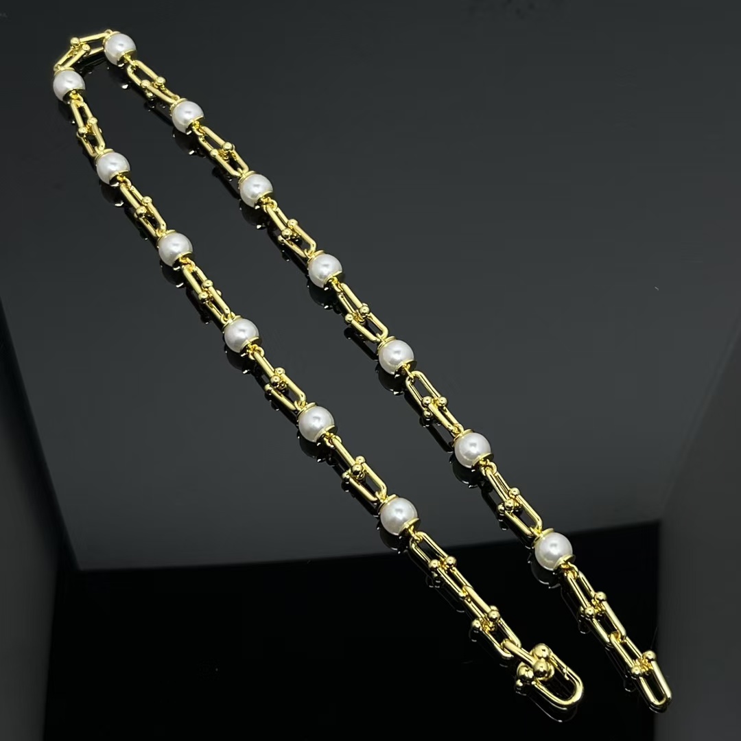 Replica Tiffany HardWear Link Pearl Necklace