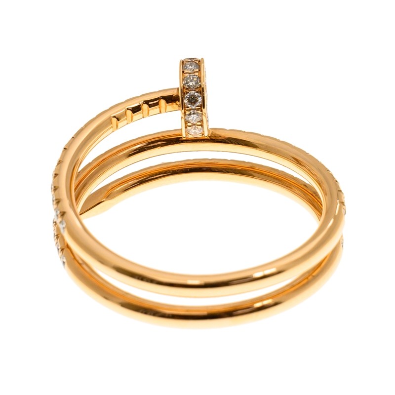 Replica NEW CARTIER JUSTE UN CLOU RING B4210954 18kt ROSE GOLD & DIAMONDS PINK GOLD