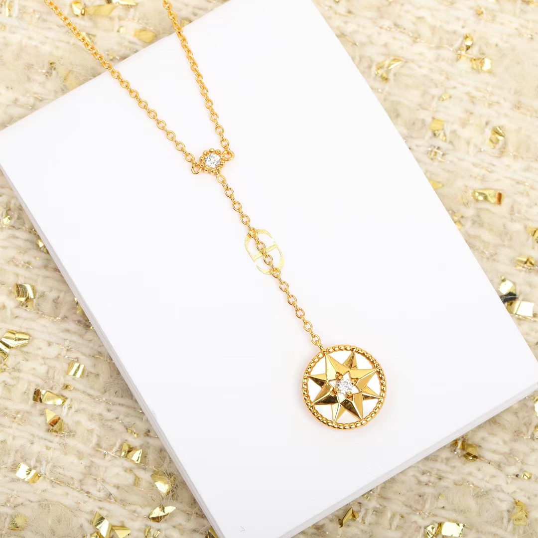 Replica Dior Rose Des Vents Compass Pendant Y Necklace