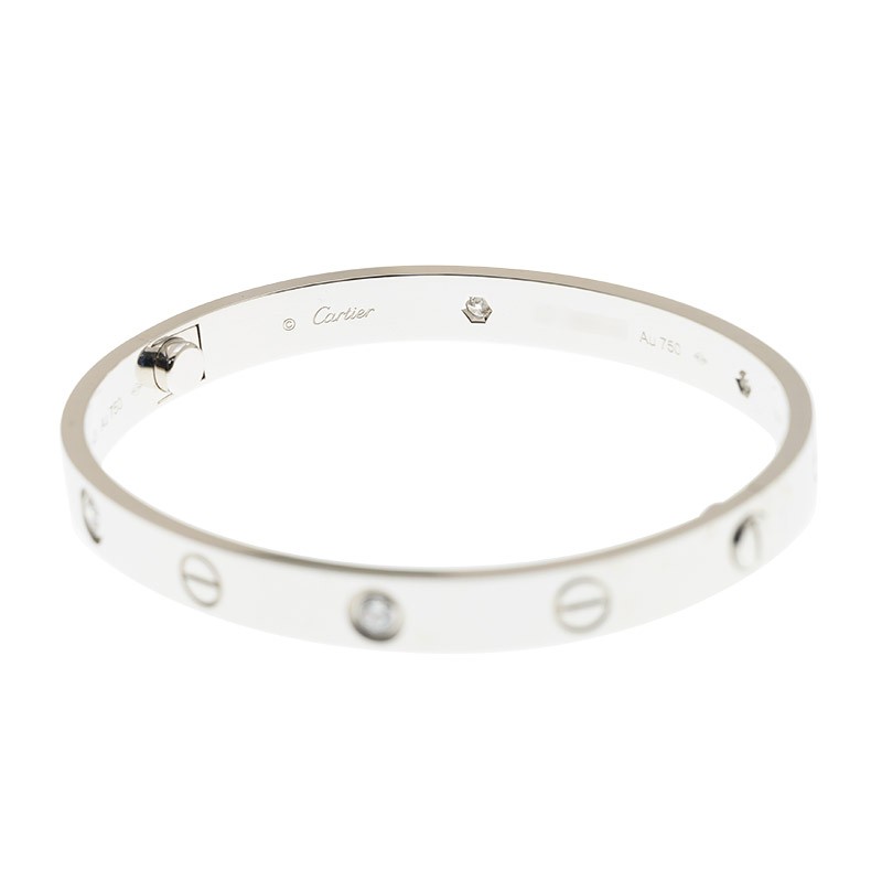 Replica NEW CARTIER LOVE BRACELET B6070117 18kt WHITE GOLD & DIAMONDS  SILVER