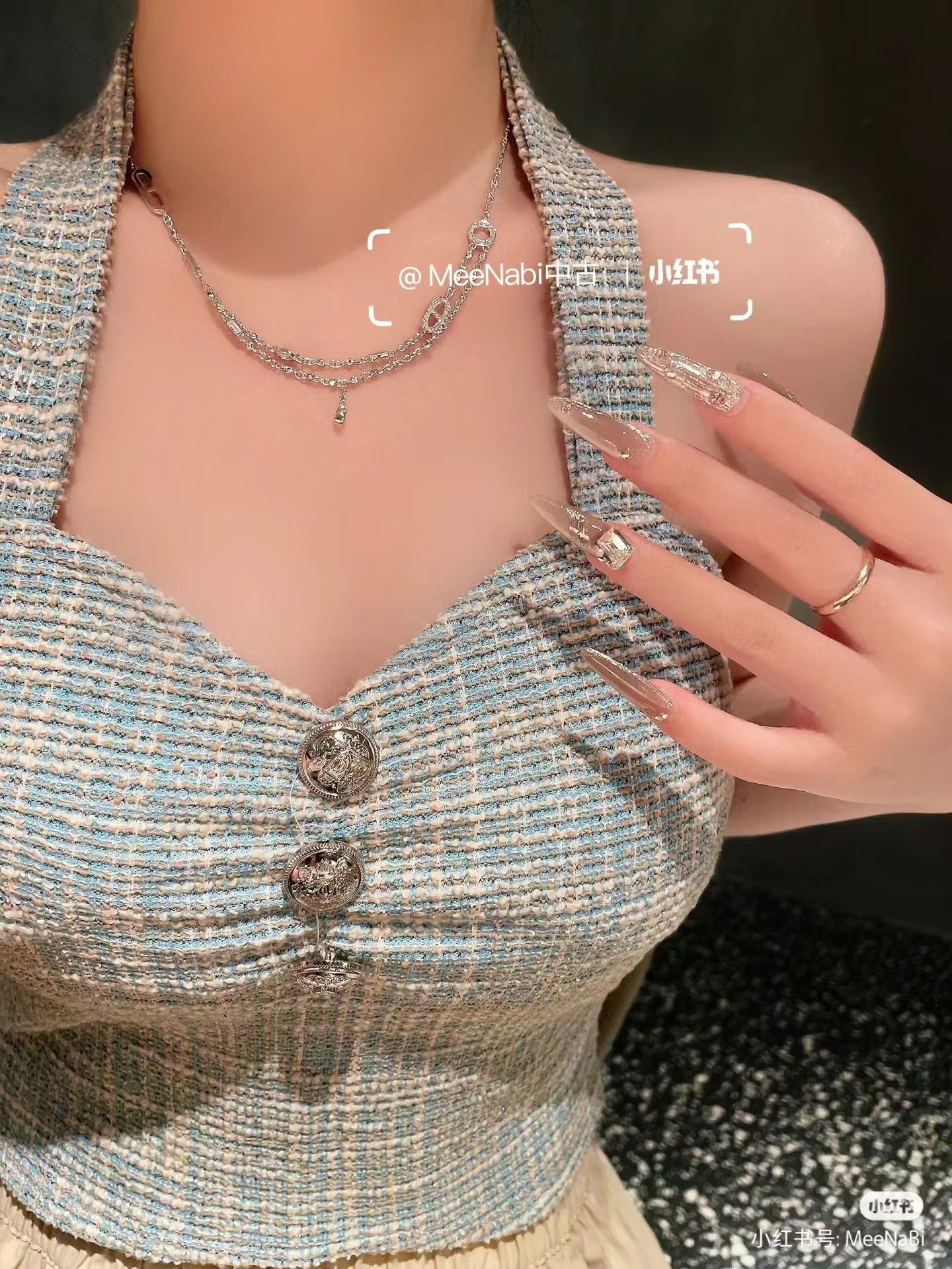 Replica Hermes Pig Nose Teardrop Diamond Pendant Necklace