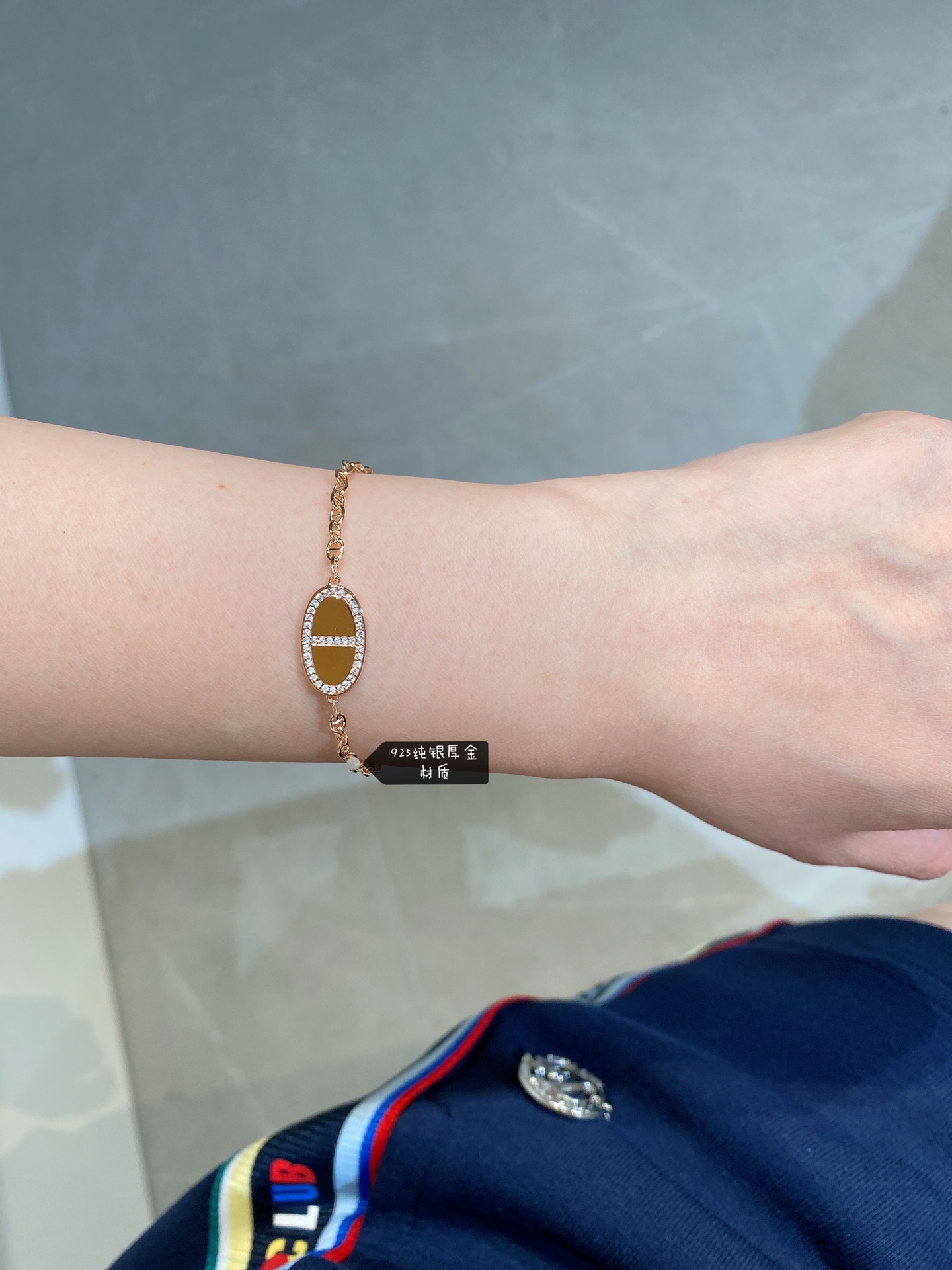 Replica Hermes New Diamond Paved Pig Nose Bracelet