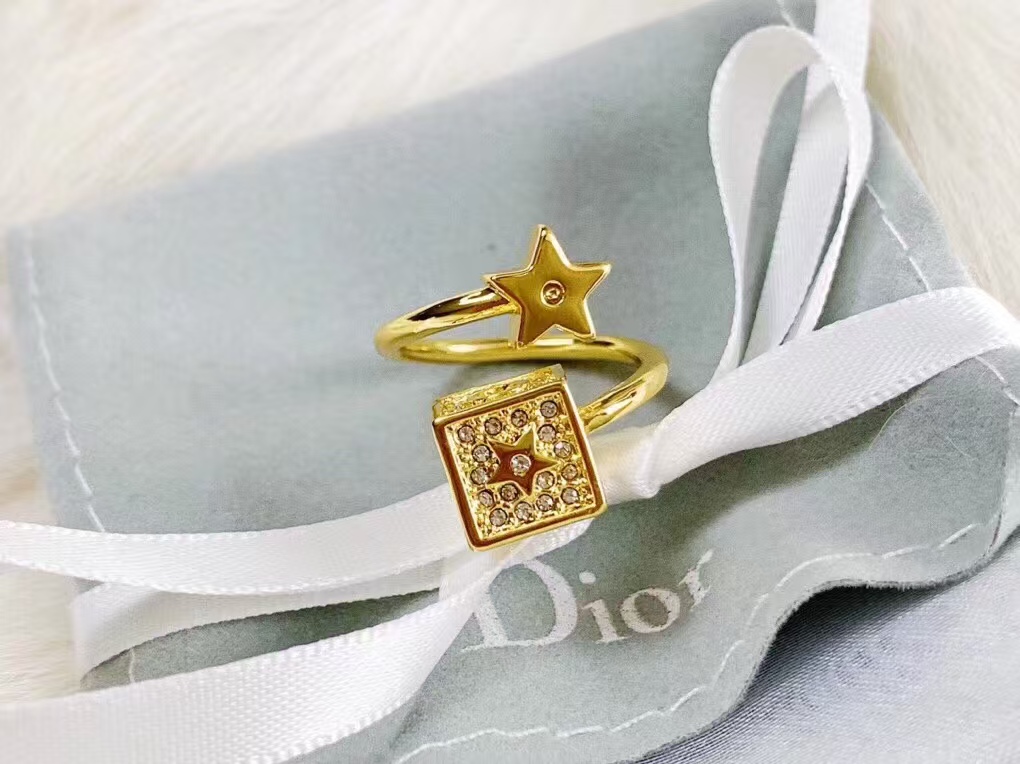 Replica Dior Cube and Star Open Ring