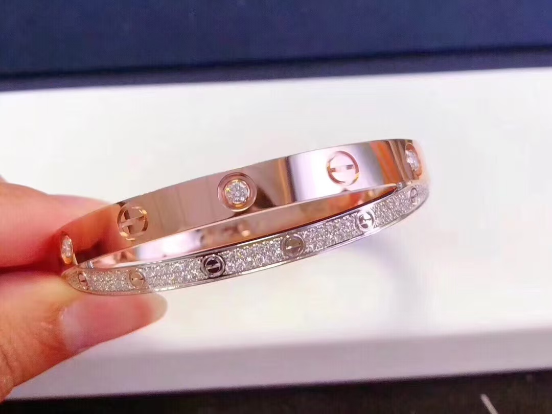 Replica Cartier Cross Mixed Metal Color LOVE Bracelet