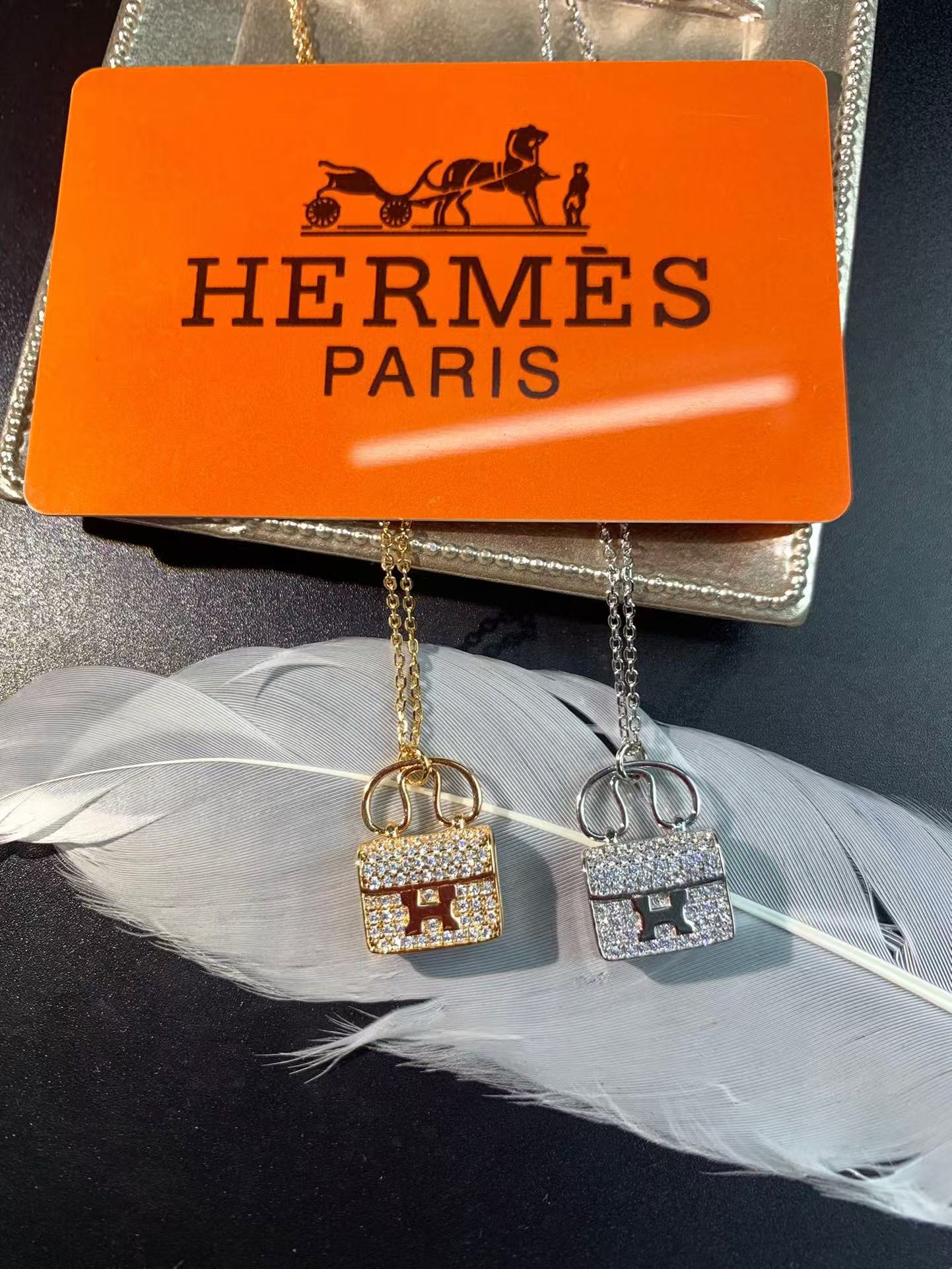 Replica Hermes Bag Pendant Necklace