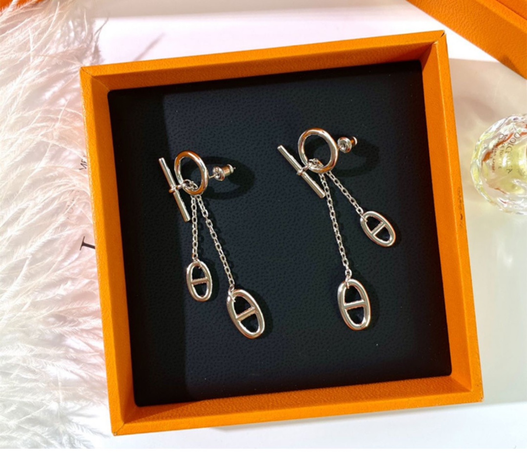 Replica Hermes Pig Nose Tassel Earrings