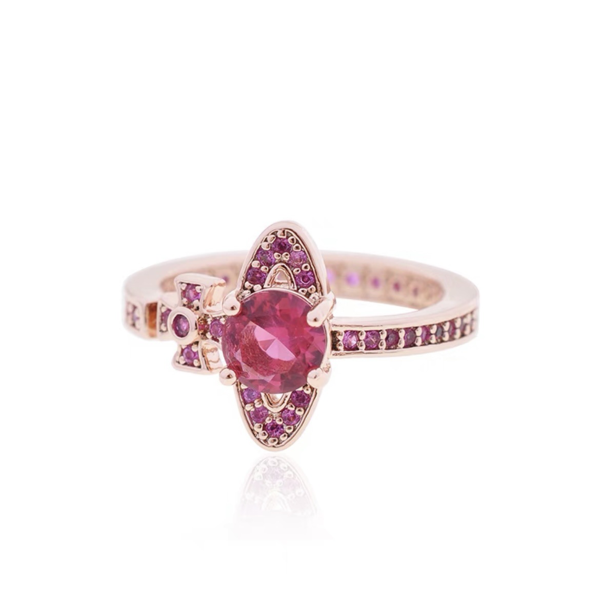 Replica Vivienne Westwood Multi Color Diamond Saturn Ring