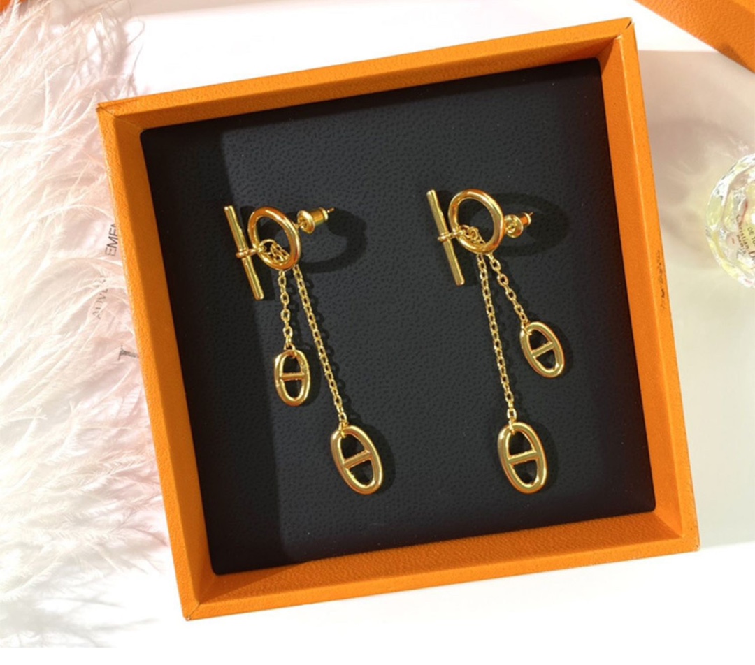 Replica Hermes Pig Nose Tassel Earrings