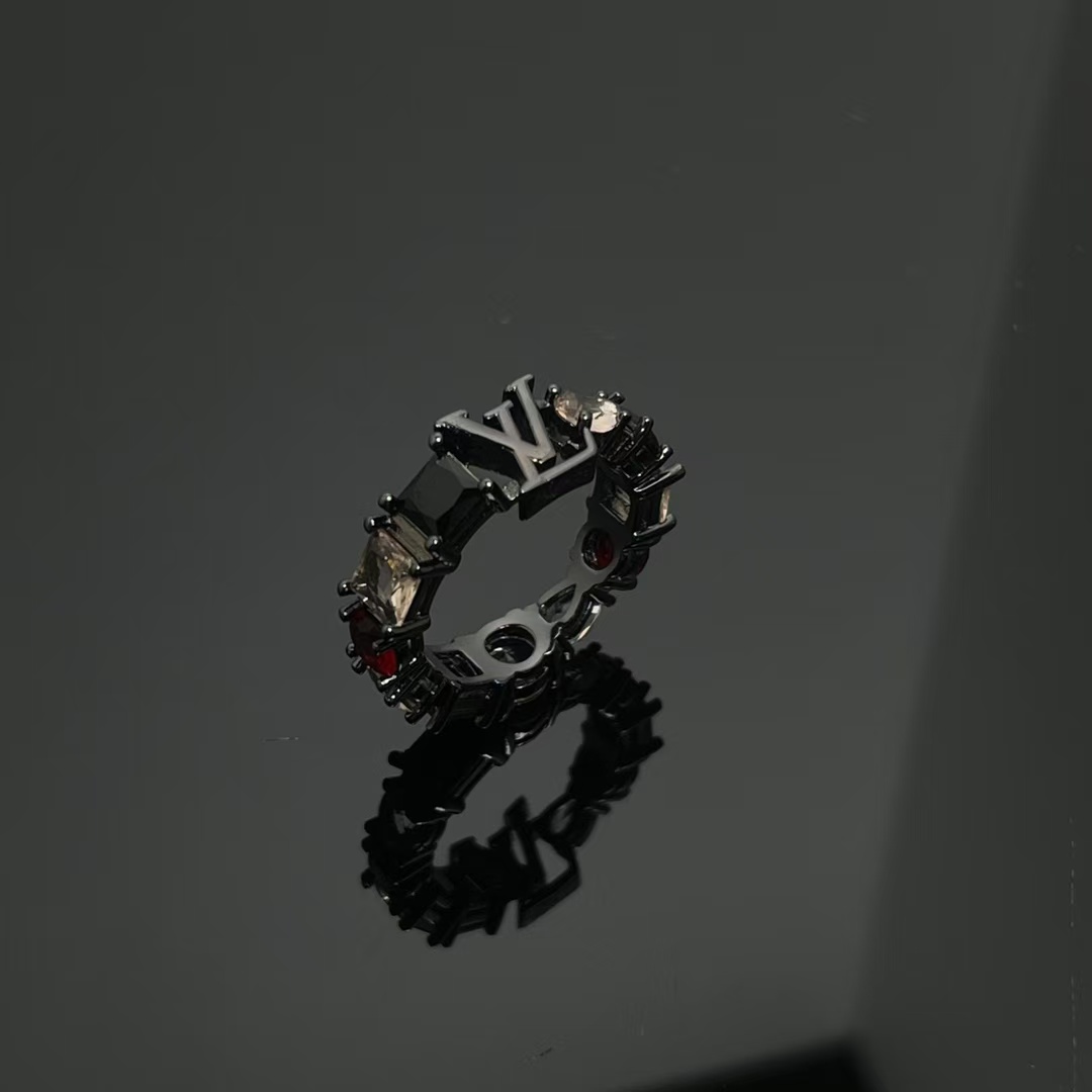Replica Louis Vuitton Unisex Wide Band Black Ring